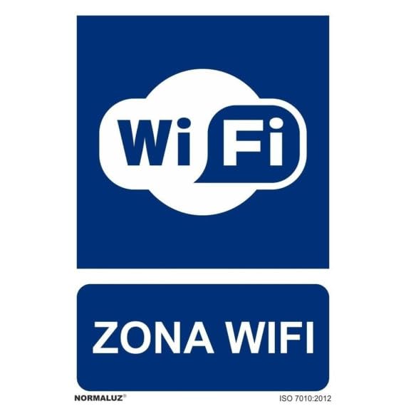 Cartel Sekureco para señalar Zona WiFi, con tintas UV SEKURECO