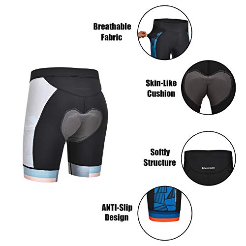 image for DEALYORK Men's Cycling Shorts Padded with Pockets, Bicycle Riding Bike
