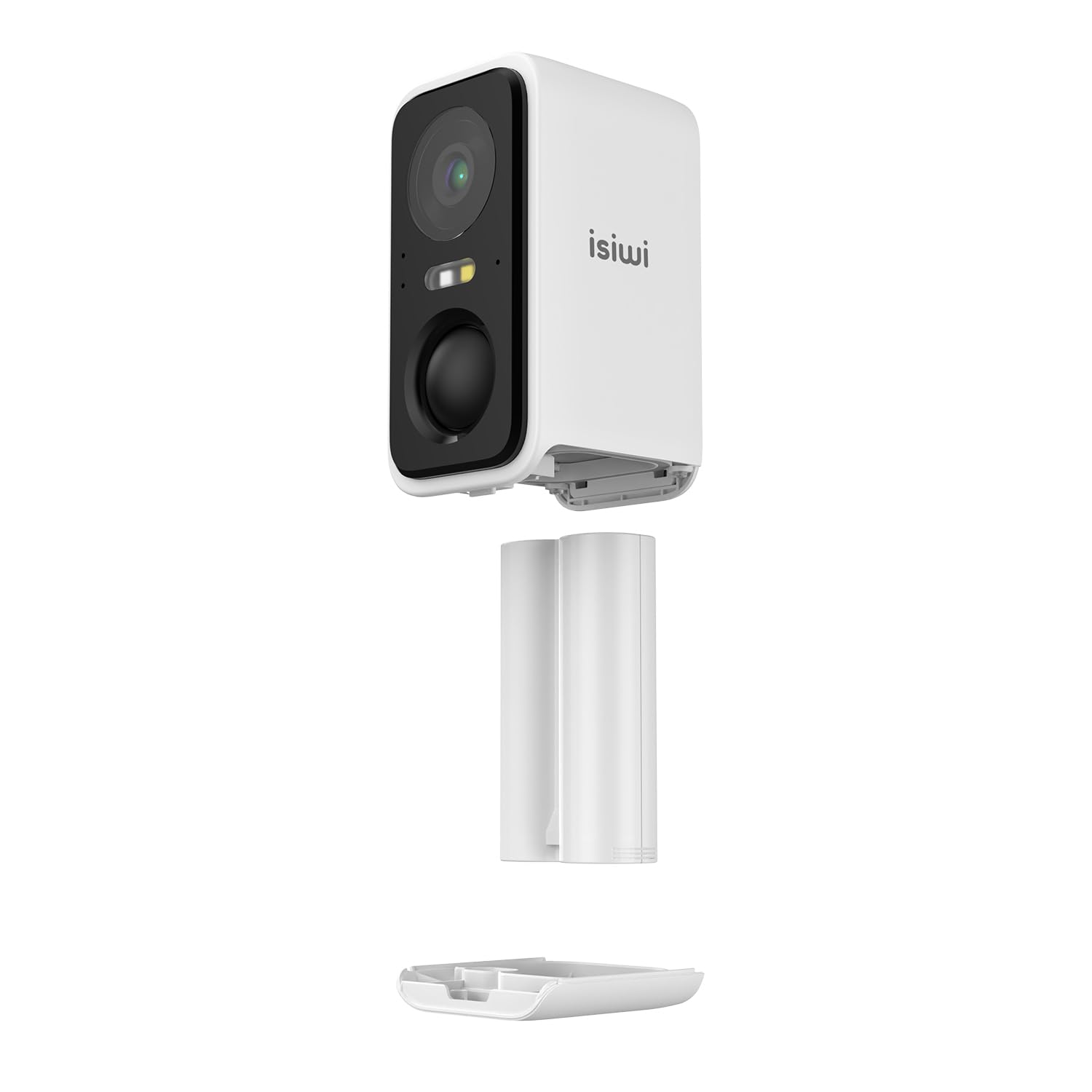 Flip Telecamera Wireless a Batteria 3MP Esterno Visione nottura a colori Videocamera Sorveglianza Rilevamento umano Audio Bidirezionale IP65 MicroSD Batteria Intercambiabile 5200mAh ISW-BBTR-3M