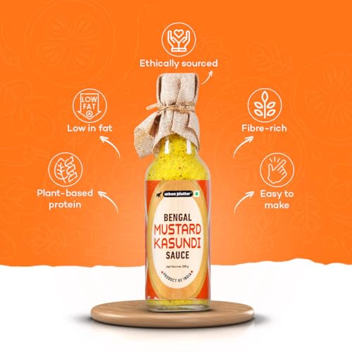 Urban Platter Bengal Mustard Kasundi Sauce, 200g / 7oz [Vegan, Tasty & Delicious]