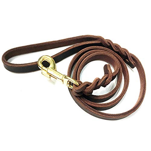 Laisse en cuir pour chien robuste pour stopper les tractions sans douleur - 6