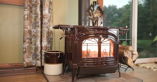 Freedom Stoves Heat Powered Wood Stove Eco Friendly Fan, 348CFM, 14" Large Size, 4 Blade for Pellet Log Burner - Non Electric Thermal Blower, Black