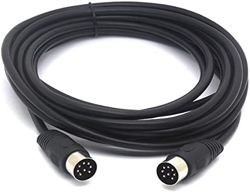 Green Hills PIIHUSW Long 8 PIN DIN Cable Male to Male MIDI Extension Cord for Bang and Olufsen B&O PowerLink mk 2 BeoLab (5 Meter)