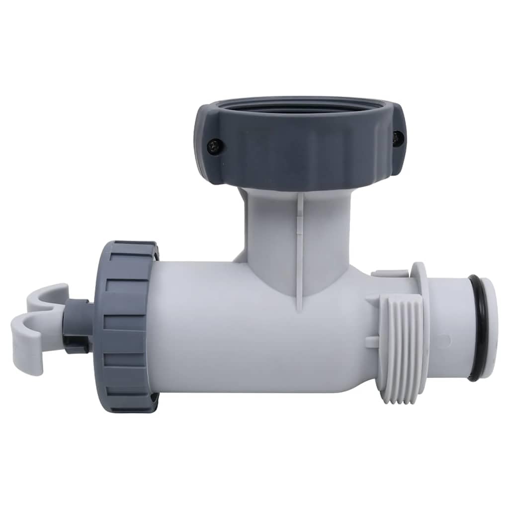 Valvola a stantuffo per piscina, 2 pezzi, valvola di arresto per tubo da 38 mm con attacco filettato da 59 mm, per pompa filtro piscina