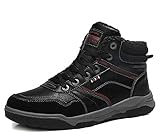 ARRIGO BELLO Botas Hombre Invierno Botines Zapato Nieve Clásico Forrado Piel Trekking Senderismo Talla 41-46 (Rojo negro, numeric_41)