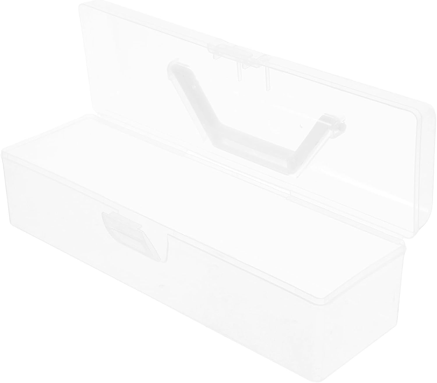 CHILDWEET Plastic Storage Box with Handle and Lid, Medium Thickened Craft Organizer for Sewing Supplies, Tool Tote for Art, Ribbon, and Small Accessories