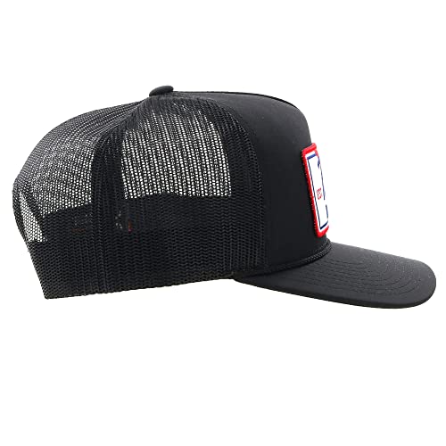 Image of HOOEY Officially Licensed Pabst Blue Ribbon One Size Fits All Adjustable Snapback Hat for Men and Women Mesh Back Trucker Hat