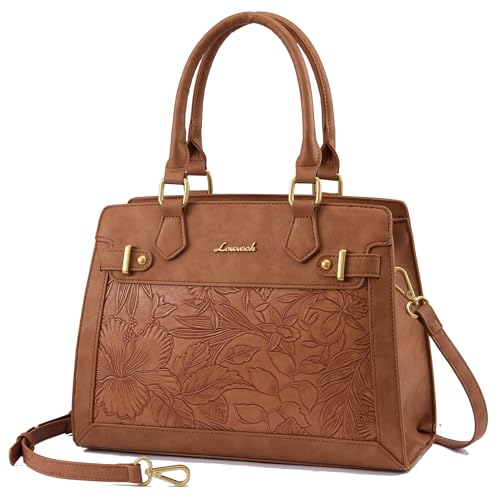 Image of LOVEVOOK Purses and Handbags for Women, Tote Shoulder Bag Satchel Purse and PU Leather Top Handle for ladies