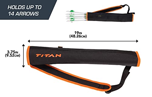 Allen Youth Archery Compact Back Arrow Quiver, Orange/Black #TOP4