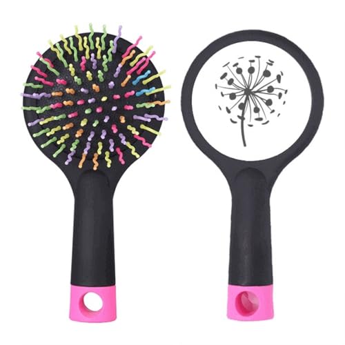 Brosse à cheveux démêlante fleurs pissenlit avec base coussin