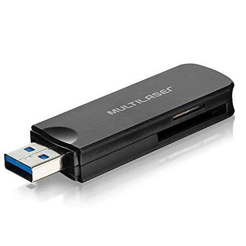 Leitor De Cartão Multilaser Super Speed Usb 3.0 - AC290, Preto