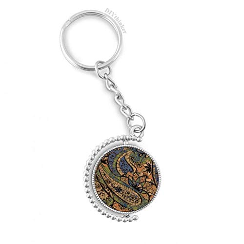 Porte-clés rotatif avec motif lotus et poisson, une idée cadeau poétique et colorée