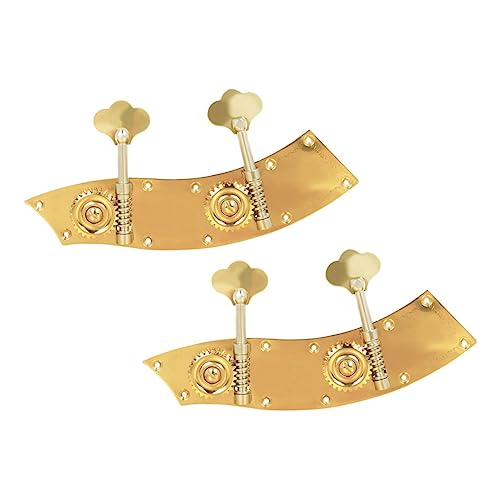 Toddmomy Upright Bass Alloy String Tuning Pegs Easy Installation Maintain Stable Sound Gold Tuning Keys