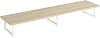 TEAMIX 42 inch Large Dual Monitor Riser, Wood & Steel Desktop Stand for 2 Monitors, Maple