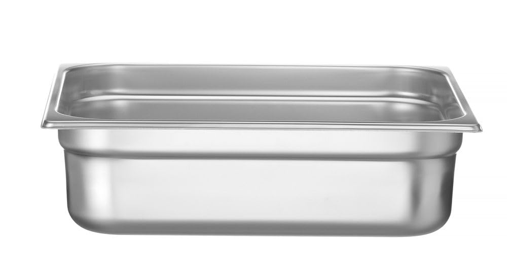 HENDI Contenitore Gastronorm, GN 2/3, resistenza termica -40 °C a 300 °C, compatibile con i forni a convezione, frigoriferi, bagno María, chafing dishes, 9L, 354x325x(H)100mm, acciaio inox 18/10