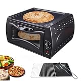 Electric Tandoor Oven for Naan, Roti and Pizza - 15L Countertop Pizza Maker, 4-Minute Cooking, 122°F-752°F Temperature Control