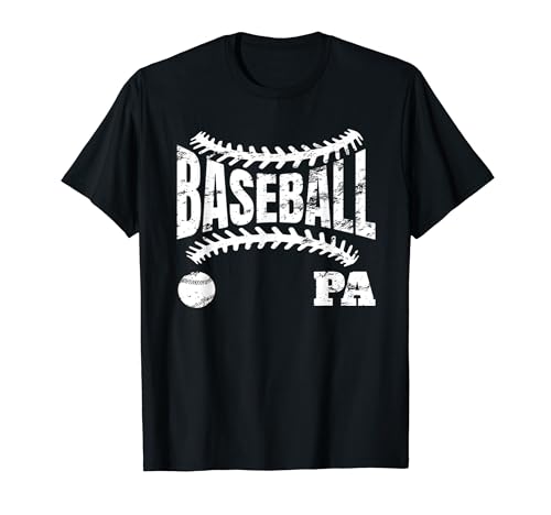 Mens Funny Baseball Pa T-Shirt Father's day Birthday