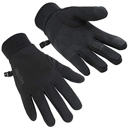 ALPIDEX rutschfeste Handschuhe Touchfunktion Warme Fahrrad Winterhandschuhe Laufhandschuhe, Größe:M