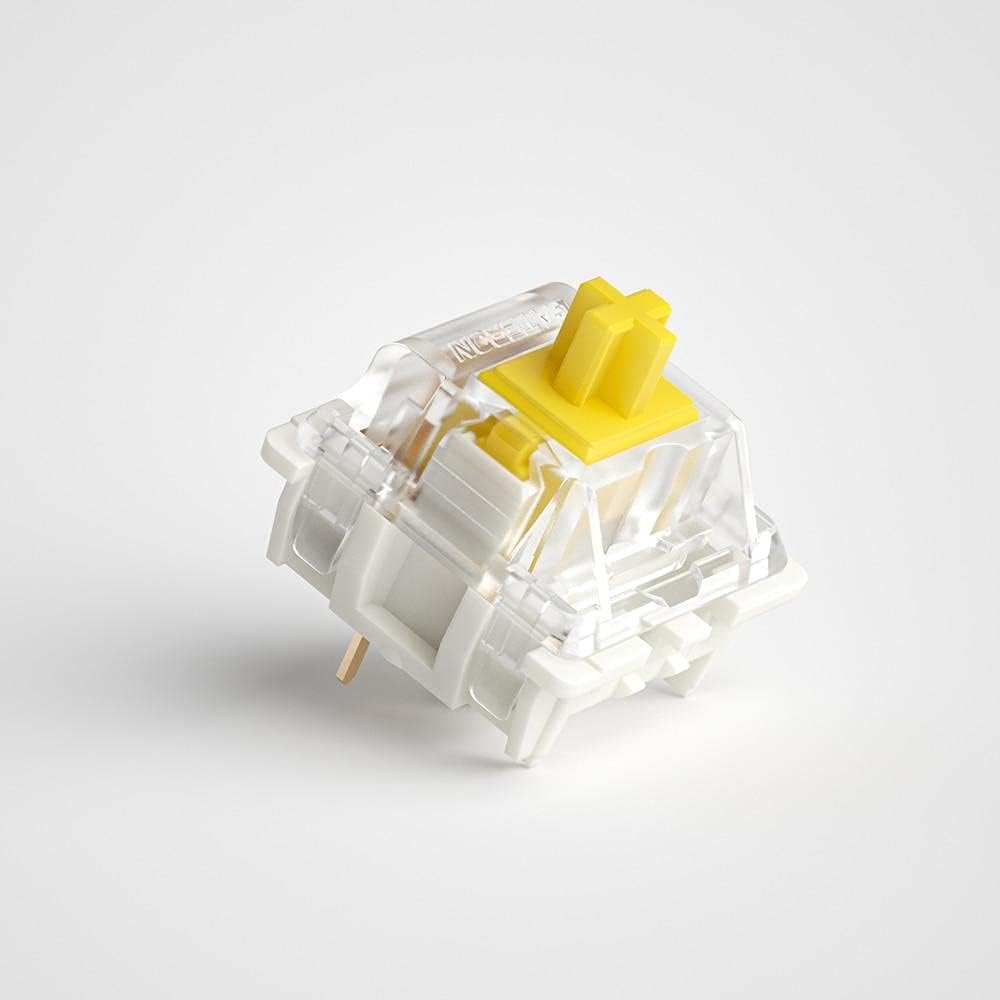 Gateron KS-9 RGB Mechanical MX Type Key Switch - Clear top (20 Pieces - Yellow)
