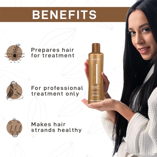 Image of Brasil Cacau Anti Residue hair Shampoo with Keratin, cocoa and d-panthenol for deep cleaning, freezy, dull, dry and damaged hairs, restores shine, softness and rejuvinates the hair - 300ml