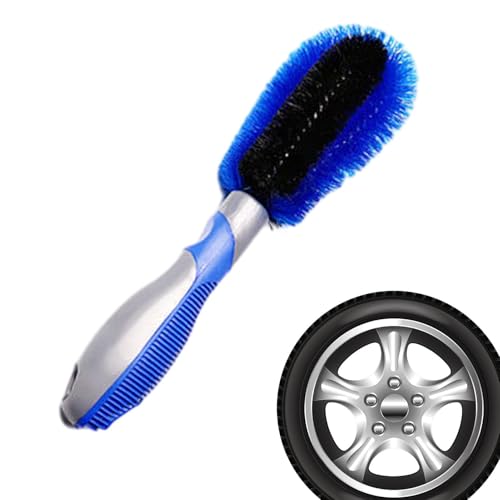 Car Rim Brush – Setole Raggi, manico ergonomico lungo | Spazzola angolare con manico ampio per il lavaggio di cerchioni, ideale per auto berline e motore