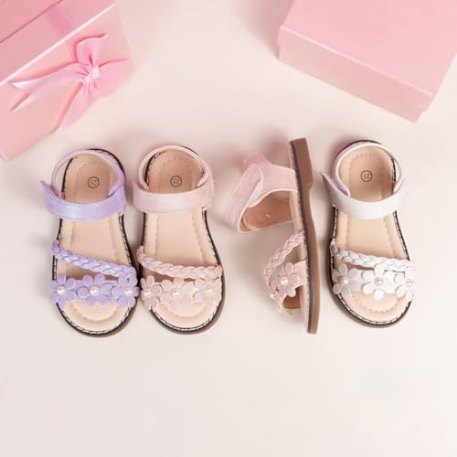 Toddler Girls Sandals Little Girl Summer Flat Sandal Baby Open Toe Outdoor Beach Holiday Dress Shoes2