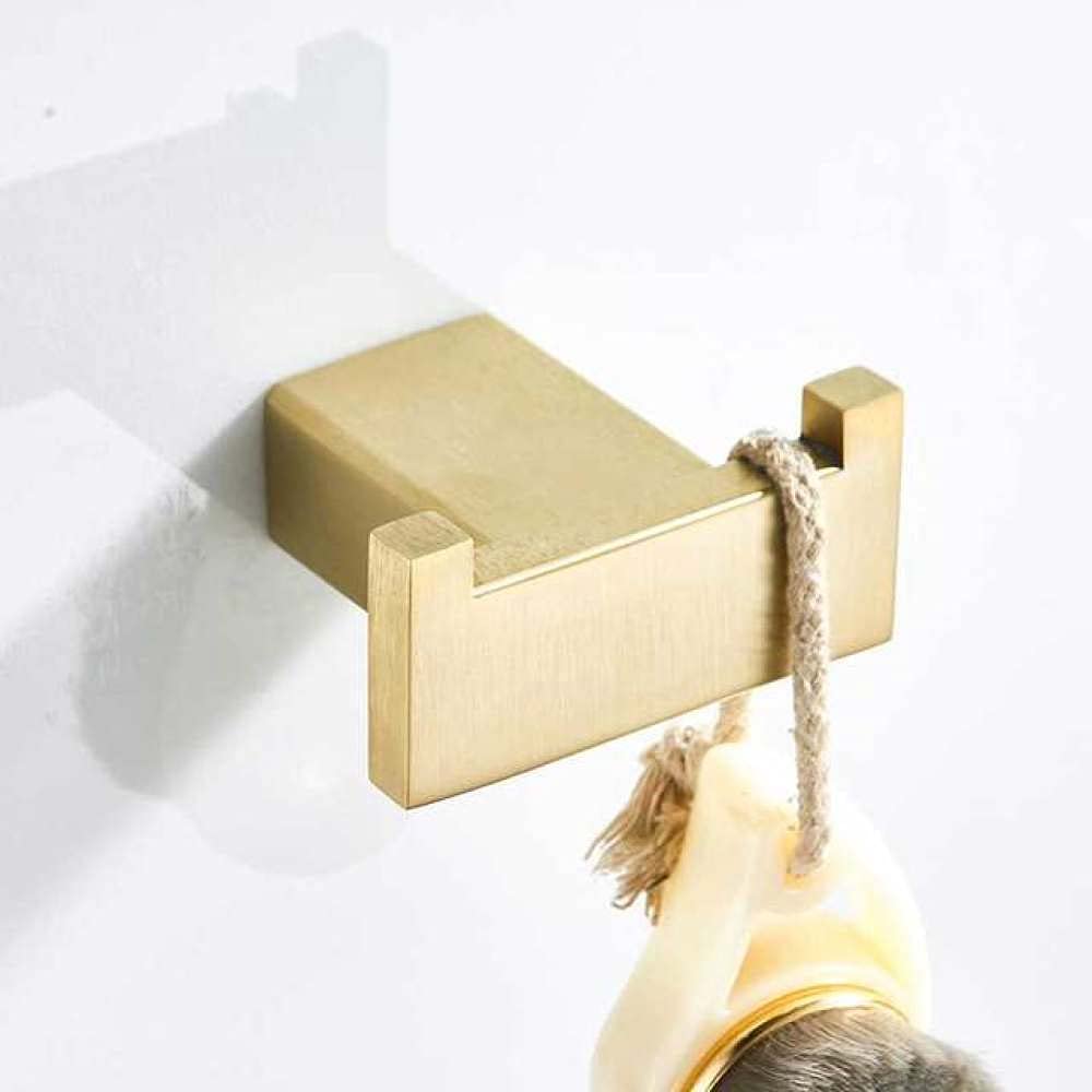 Porte-papier hygiénique et étagère de salle de bain or
