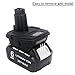 Biswaye DCA1820 Adapter 18V to 20V Compatible with De-Walt, Compatible with De-Walt 20V Lithium Battery DCB206 DCB207 to 18V XRP NiCad NiMh Battery DC9096 DW9096 DC9098 DC9099 DW9099