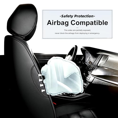 Image of AOMSAZTO Custom Fit Car Seat Covers for Honda HRV Sport,LX 2023 2024 2025 2026 -Full Set Faux Leather Black&Gray