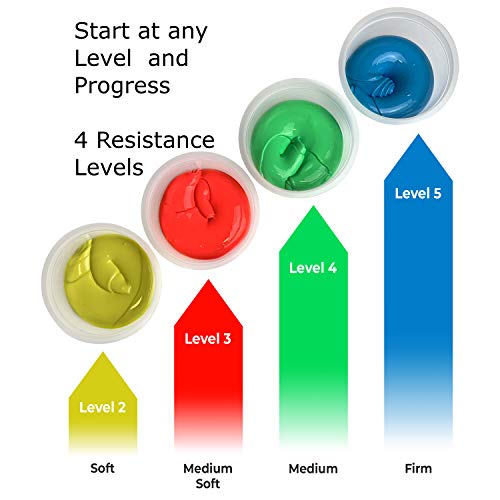 Crown Therapy Putty Made in USA Full Set of Hand Exercise Putty (4