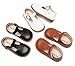 DADAWEN Girl's Classic Mary Jane School Uniform Shoes Flat Dress Shoes White US Size 6.5 M Toddler
