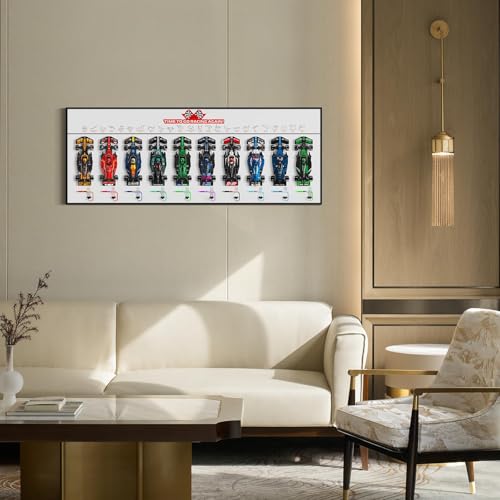popbricks Wall Mount Display for LEGO Speed Champions F1, Compatible with Set 66802, Holds 10 Racing Cars, White Wall Shelf Board, Gift for Collectors (Board Only, No Models) by popbricks - Used condition - Image 5