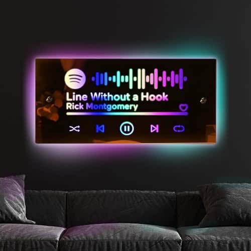 Creative Personalized Name Mirror LED Light for Man Boy