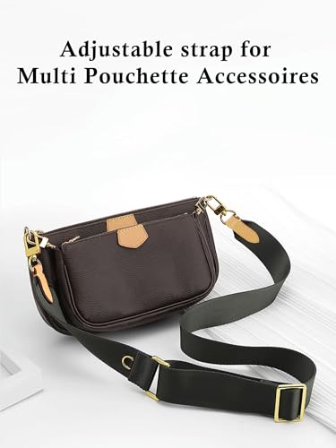 Image of Multi Pouchette Accessories Adjustable Strap, Crossbody Shoulder Purse Strap Replacement, Wide Luxury Bag Strap