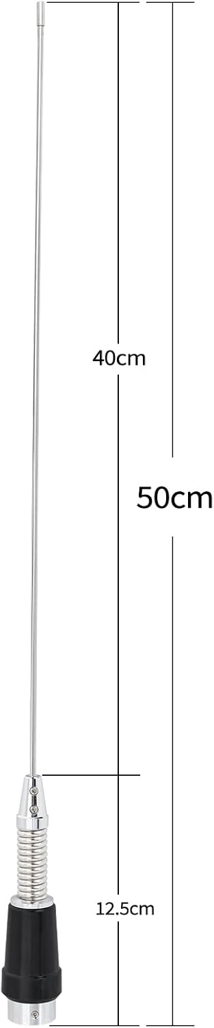Bingfu Marine VHF Mobile Radio PL259 Antenna for Marine 2M VHF Transceiver | 19.7 Inch, with Shock-Absorbing Spring, Compatible with Icom Uniden Standard Horizon Cobra Marine VHF Transceiver