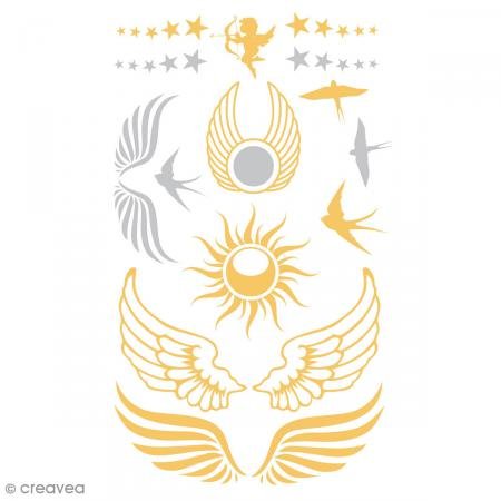 Tatoo Chic Ki-Sign Tatuaggio non permanente, angelo