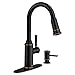 Moen 87731BRB Glenshire One-Handle High Arc Pulldown Kitchen Faucet, Mediterranean Bronze