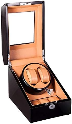 FENOKD Mechanical Watch Shaker Automatic 2+3 Watch Winder Box with Quiet Motor and 5 Rotation Modes, 5 Watch Storage Box, 2 Way Power