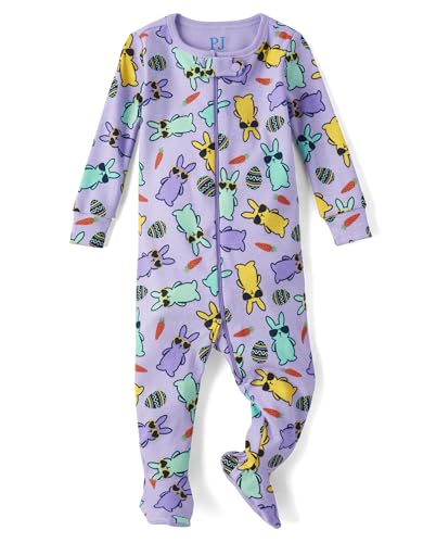 The Children's Place Unisex Baby Family Matching Easter Snug Fit Cotton Pajamas, Lavendar Egg Hunting Squad, 5 Years