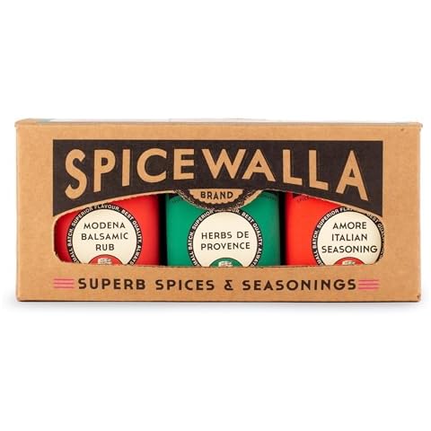 Spicewalla Mediterranean Seasoning 3 Pack | Modena Balsamic Rub, Herbs de Provence, Amore Italian Seasoning | Mediterranean Spice Gift Set Cover