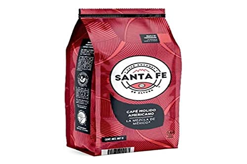 Cafe Santa Fe Mexican Mexican Blend Gourmet Coffee High Grown 32 Ounces Café Mexicano Gourmet De Altura 907 Grams - Classic Roast Ground Coffee Cafe Molido Americano #TOP5