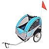 SOULONG Kinderfietsaanhangwagen voor kinderen, jogger wandelwagen met snelkoppeling, 2 binnenzakken en 2 zijruiten, 5…