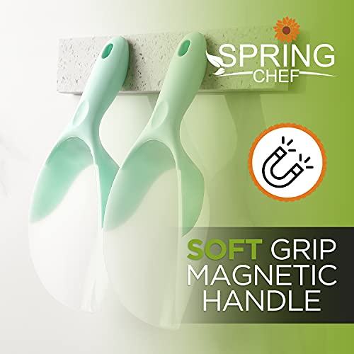 Image of Spring Chef Magnetic Ice Scoop for Freezer, BPA-Free Food Scooper, Mint 2pk