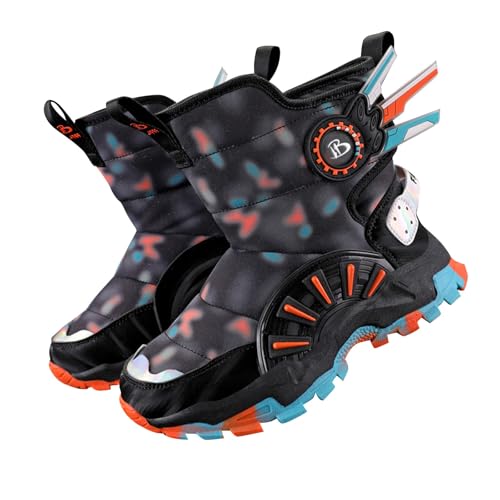 Platform Snow Boots For Girl Insulated Cold Weather Boots Boy Warm Boots With Plush Lined Snow Shoes For Kids Girl