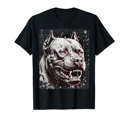 Pitbull - Hunde Streetart Design T-Shirt