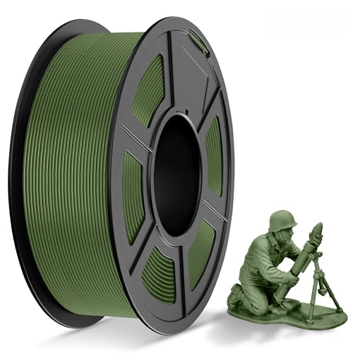 Image of TECBEARS Olive Green PLA Plus Filament 1.75 for Most FDM 3D Printers | High Toughness PLA+, Neat Wound 3D Printer Filament, 1kg Spool, Dimensional Accuracy + /- 0.02 mm, Suitable for Beginners