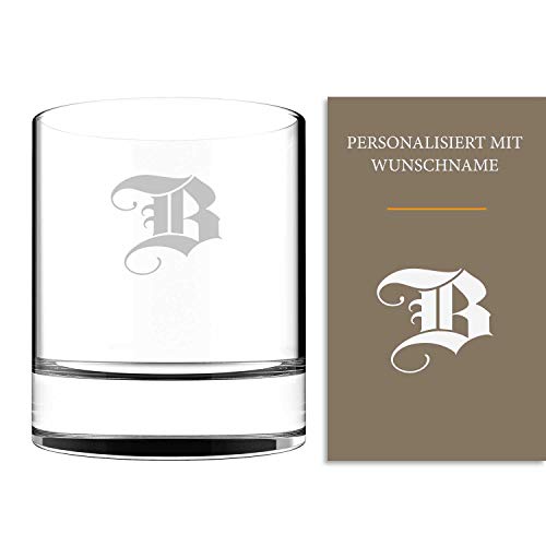 Whiskyglas Smyla Whiskey Glas mit Gravur (Buchstabe), originell