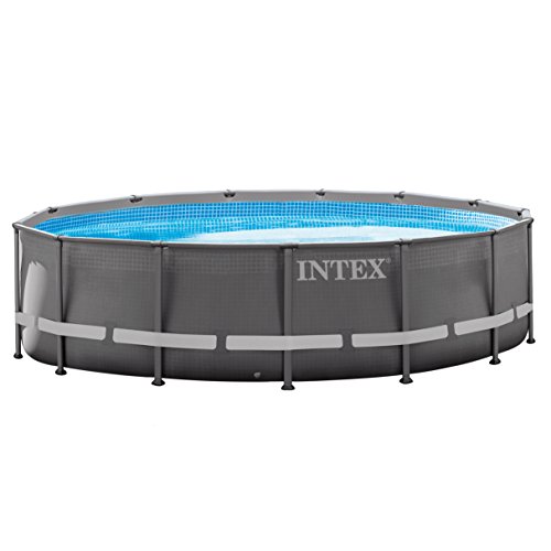 Intex 14ft X 42in Ultra Frame Pool Set with Filter Pump, Ladder, Ground