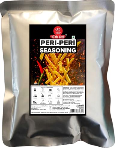 Image of EL The Cook Peri Peri Powder Masala Seasoning 1 kg for Chefs | HORECA Smoked Paprika & Herb Blend | Sprinkle on Fries, Pasta, Snacks, Chicken | Veg, FSSAI Certified 1 KG