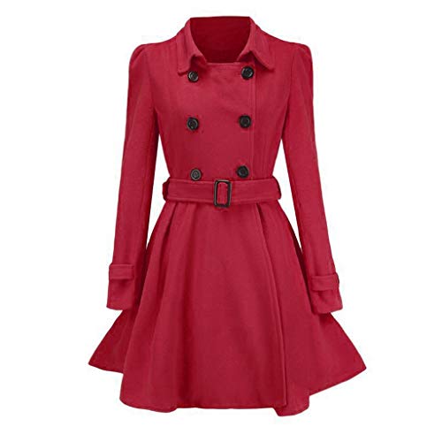 Veste trench rouge pour femme idéale pour les sorties urbaines et soirées d'hiver